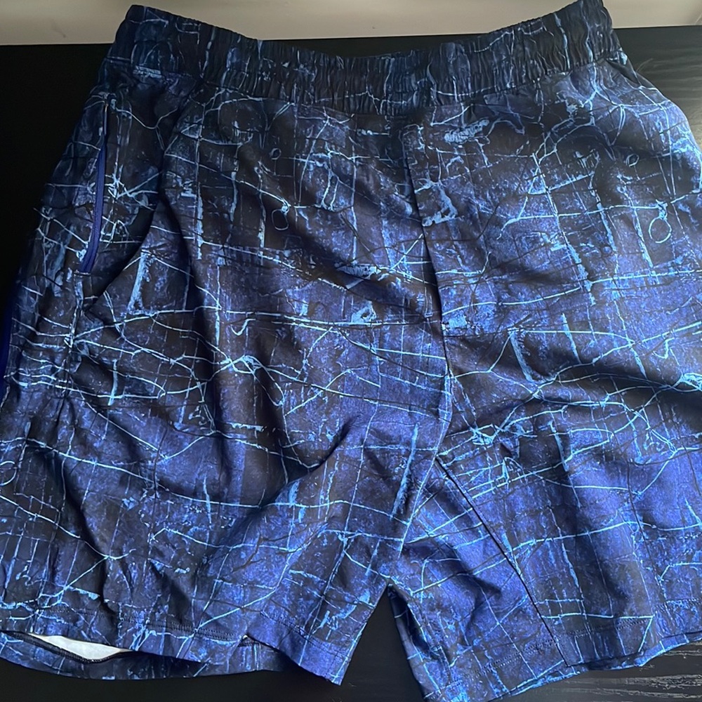 ‘Marbled Blue’ Lululemon Shorts